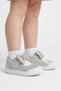 Silver Velcro Lightweight Bow Detailed Anatomical Baby Shoes Darla İa