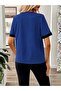 Women's Short Sleeve Asymmetric Collar Detailed Buttoned Dubai Blouse - 4
