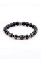 Natural Stone Onyx Tiger's Eye Hematite Natural Stone Men's Bracelet Eub14Okgh Power, Courage and Negative Energy
