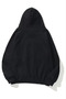 3-thread cotton unisex hooded sweatshirt - black - 2