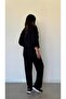 Women's Long Sleeve Crew Neck Viscose Two Thread Blouse and Pants Double Suit - 4