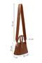 حقيبة يد نسائية بنية اللون بحزام طويل مضفر 26SBD265629 - 2