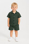 Children's Waffle Fabric Short Sleeve Shirt and Shorts Set 2-Piece Summer Bottom Top 1-5 Years Old