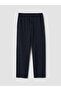 Özmarka New Season Navy Blue Relax Fit Textured Men's Trousers - 5