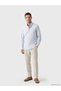 Blue Standard Fit Striped Gabardine Men's Shirt - 2