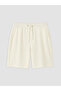 Özmarka New Season Ecru Regular Fit Men's Shorts - 5