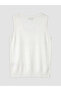 White U-Neck Women's Knitwear Undershirt - 6