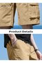 Men's Cargo Shorts, Outdoor Quick-Drying Wide Leg Sports Shorts, Loose Fit Elastic Waistband Drawstr - 5