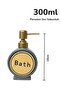 Porcelain Liquid Soap Dispenser 300ml Bath Gray 48408 - 2