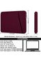 Laptop Sleeve Case 15.6 inch, Durable Briefcase Shockproof Protective Cover, Handbags Portable Laptop Bag for 15.6 inch HP Dell Asus Lenovo, Computer Case with Front Pocket, Wine Red - 4