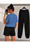 T-Shirt, Sweatpants, Shorts 3-Piece Combination Thin Summer Sweat-Absorbing Women'S/Men's Unisex Model - 2