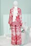 Red Patterned Tunic Trouser Suit - 4