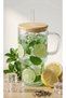 800 Ml, 600 ml Borosilicate Glass Quencher Thermos Mug - Bamboo Lid, Straw, Cold Coffee and Beverage Cup - 6