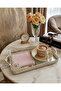 Pink Velvet Textured (Single Layer) Luxury Waterway Stone Brown, Cocktail Presentation Cover, 1 Piece