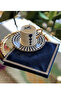 Dark Blue Matte Velvet Textured (Single Layer) Luxury Waterway Stone Brown, Cocktail Presentation Cover, 1 Piece
