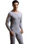 Men's Thermal Underwear Set Ultra Soft Warm Winter Base Layer Tops Bottoms Long Sleeve V-Neck Suitable For Daily Wear Outdoor Activity Camping Cold Weather