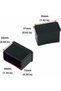 A set of 12 black rubber furniture leg protectors – 15 x 30 mm – reduces noise and protects floors. - 3