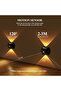 Indoor LED wall light, top and bottom lighting, semi-circular, modern design, suitable for hotels and living rooms, black. - 3