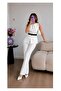 Belted Metal Accessory Vest Trousers Blazer Set - 5
