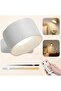 White Rechargeable Magnetic LED Wall Light with Remote Control, 360° Rotation, 3 Brightness Levels & Color Temps