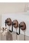 Self-Adhesive Wooden Wall Hooks, rustic dark walnut, wall decor for towels, keys, hats, coats, bags - 7