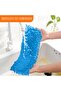 4-piece set with 40cm flat mop head replacement mops, suitable for laminate flooring, tile and marble floors. - 3