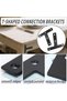 T-shaped corner braces, 10-pack, T-shaped supports, For furniture, cabinets, tables and chairs, black - 4