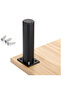 A set of 4 adjustable furniture legs, 20cm long, black metal, easy screw installation, maximum load capacity 200kg, suitable for sofas and cabinets - 4