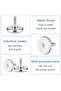 M6x15 x 30mm, white, 16-pack adjustable leveling feet, plastic and metal, with nuts, adjustable feet, adjusting screws, suitable for furniture... - 3