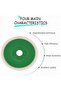 Green - 10-piece wool felt angle grinder polishing disc, 10 cm/8 mm - 4