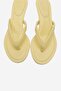 Norell Yellow Leather Flip Flops Women's Heeled Slippers - 2