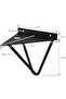 2pc 160mm Black Metal Triangular Floating Shelf Wall Brackets, Prism Hairpin Wall Shelf Mount - 5