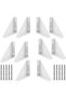 10 metal mounting brackets with 90° angle connectors for corner support of wooden furniture, cabinets, tables, bed edges, etc.