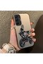 Samsung Galaxy A25 Compatible Motorcycle Rider Drawing with Helmet Printed Men's Style Phone Protective Case