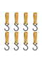 8-piece set of S-shaped leather hooks