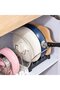 Kitchen Organizer - Pan Storage Rack - Kitchen Organization - Efficient Cabinet Utilization - 17cm High - Black - 4