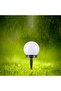Solar-powered LED garden light, spherical white globe, 10cm, set of 6. - 3