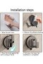Two-piece set of powerful vacuum suction cup hooks, bathroom towel rack, wall-mounted suction cup hooks, suitable for kitchens and shower rooms. - 4