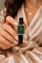 Lunessa Aura Women's Green Dial Gold Case Black Leather Band Rectangular Minimal Vintage Wristwatch - 7