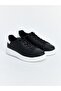 Lcw Steps Black Leather Look Men's Sports Shoes