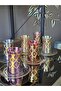 Handmade Crystal Wire Spring Mixed Lustered 24K Gold Embellishment 12 Piece Presentation Tea Set