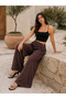 Women's High Waist Skirt Model Soft Comfortable Fit Wide Leg Pants - 3