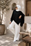 Summer and Spring Stylish Women's Asymmetrical Draped Viscose Cape Poncho - 3