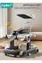 4 In 1 Baby Walker, Multifunctional U-Shape Kids Walker with Upgraded Parent Push Handle, Baby Push Walker with 4 Adjustable Height and Removable Dinner Plate for Infants Boys Girls 6 to 18 Months - 2