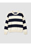 Zero Roba Collar Striped Boys' Knitwear Sweater from Uzg Store for Style Enthusiasts - 2