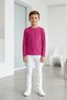 Boy's Long Sleeve Basic Plain T-Shirt Fuchsia 100% Cotton Crew Neck T-Shirt (2-13 Years) - 6