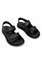 Men's Genuine Leather Casual Sandals-Black (Cb750) - 5