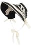 Lolita hat with lace trim and bow, lace tea party outfit, women's sun hat