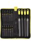 (Orange) 17-piece file and blade set, including wrought steel metal files, 4 large metal files, 12 metal needle files, and 1 cleaning brush. - 4