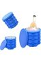 Ice cube tray, silicone ice cube tray with lid (2-in-1), easy-open and snap-on ice cube tray - 2